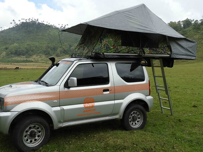 suzuki-jimny-4wd met daktent huren colombia