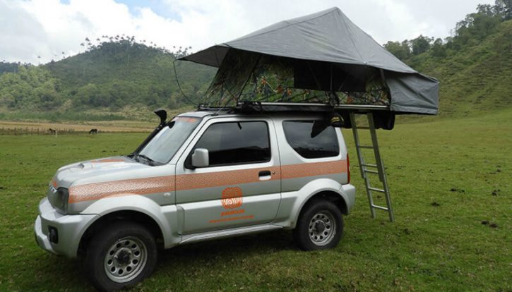 suzuki-jimny-4wd met daktent huren colombia